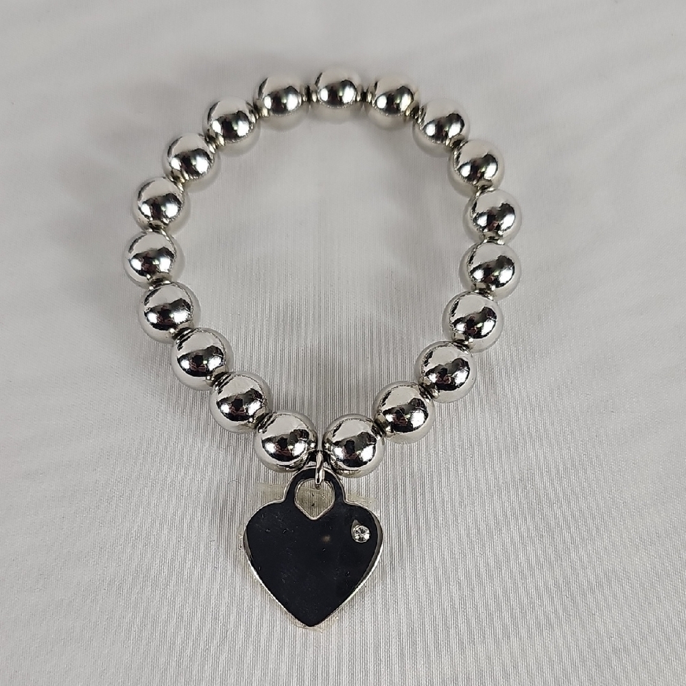 Free Add-on Item- Silver Color Heart Charm Bracelet